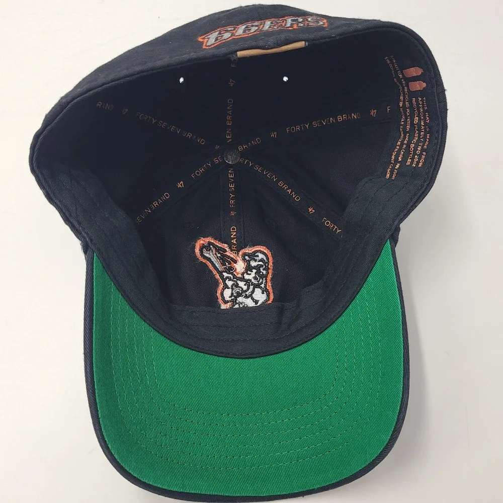 Inland Empire 66ers Hat Fitted M 47 Brand Franchise Black Orange MiLB Baseball